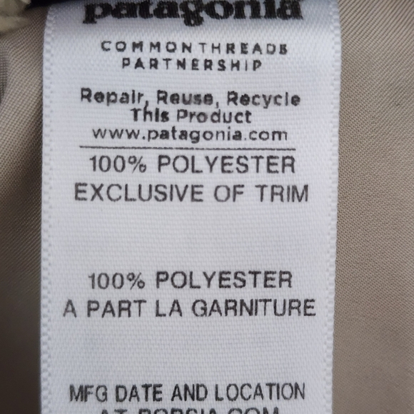 Patagonia Los Gatos Khacki Beige Full Zip Fleece Vest Size Small - Picture 6 of 7